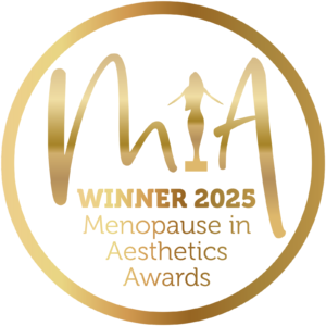 Menopause in Aesthetics Awards Winner 2025 badge